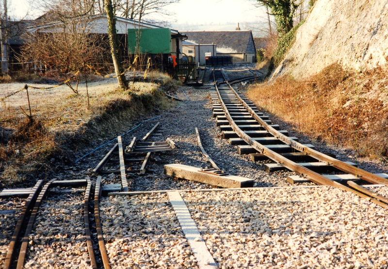 amberley-crossing.jpg - Looking from the woodyard tracks towards Amberley Station. The edge of the bank must still be cut back to accommodate the connection.