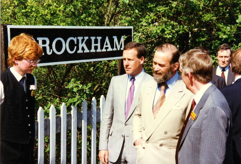 royal-visit02.jpg - His Royal Highness on Brockham Station meets volunteer Nigel Pullen who always scrubbed up very well for such occasions.