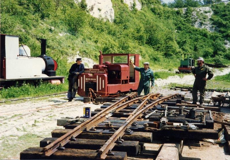 woodyard-point01.jpg - Finally, here is the Woodyard point which had been built on the "patio" area outside the workshop being loaded for transport to Amberley.